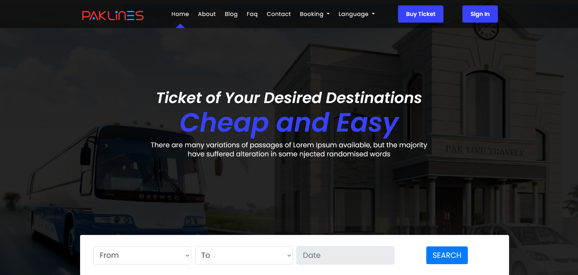PakLines - Online Ticket Booking